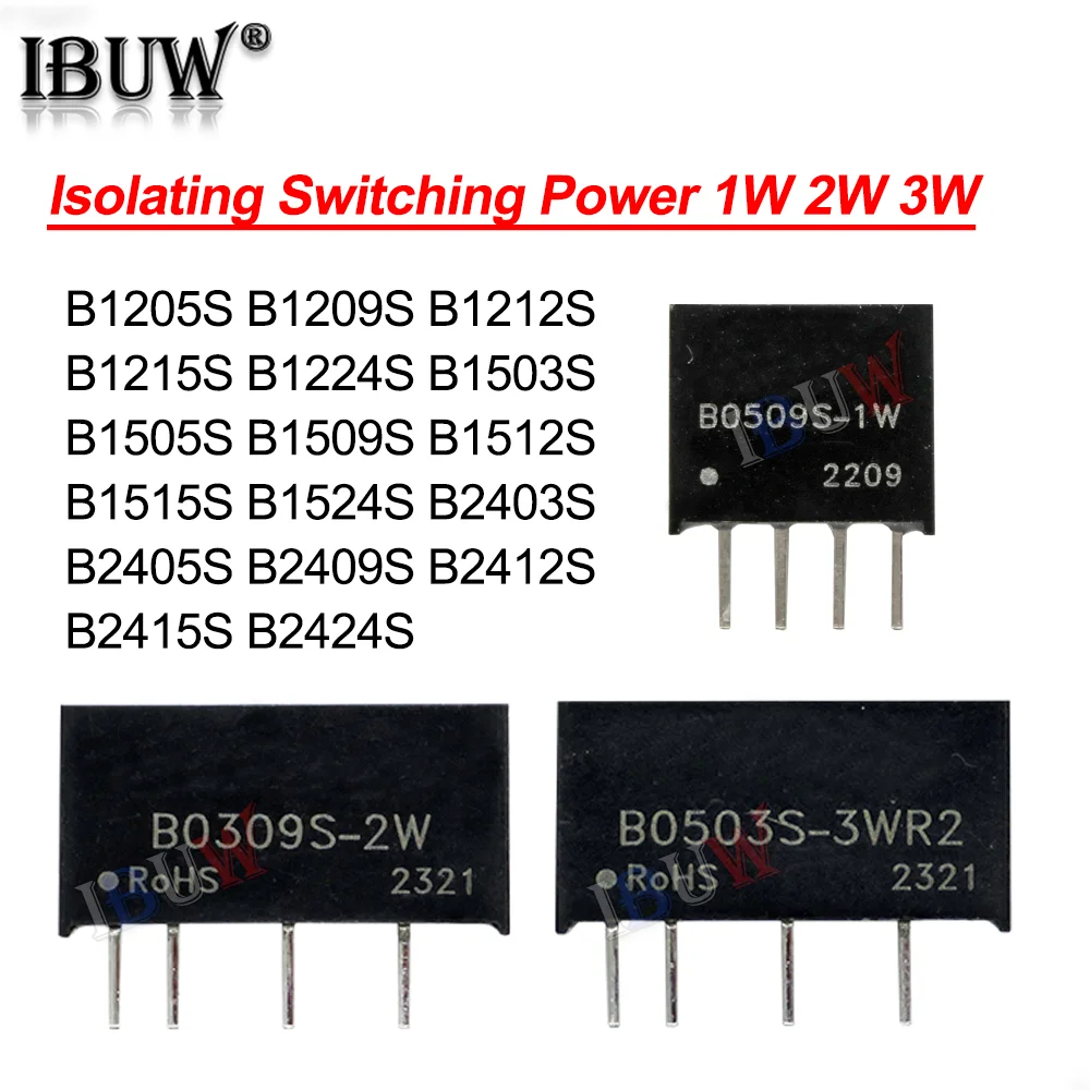 1 sztuk 1W 2W 3W regulowany moduł zasilania izolacja przełączania zasilania ibuw B1205S B1209S B1212S B1215S B1224S B1503S B1505S