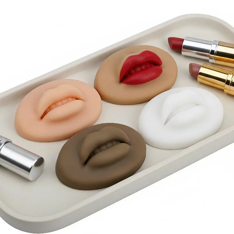 Tattoo Practice Skin 5D Lip Practice Silicone Skin Microblading Supplies For Permanent Makeup Lip Blush Training