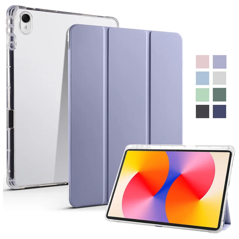 

For Huawei Matepad SE 11 2024 Case With Pen Holder Trifold Leather Soft Back Stand Tablet Funda For Huawei MatePad SE 11 Cover