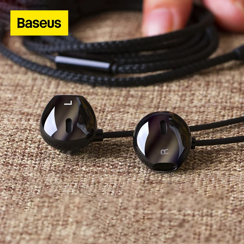 Baseus 6D Stereo In-ear Earphone Headphones Wired Control Bass Sound Earbuds for 3.5mm Earphones