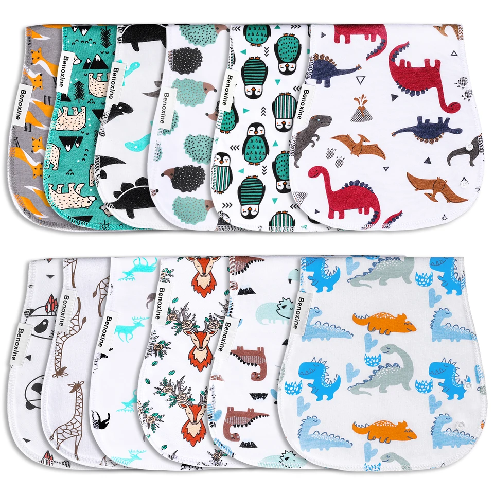 Organic Cotton 2-in-1 Baby Burp Cloths and Bibs