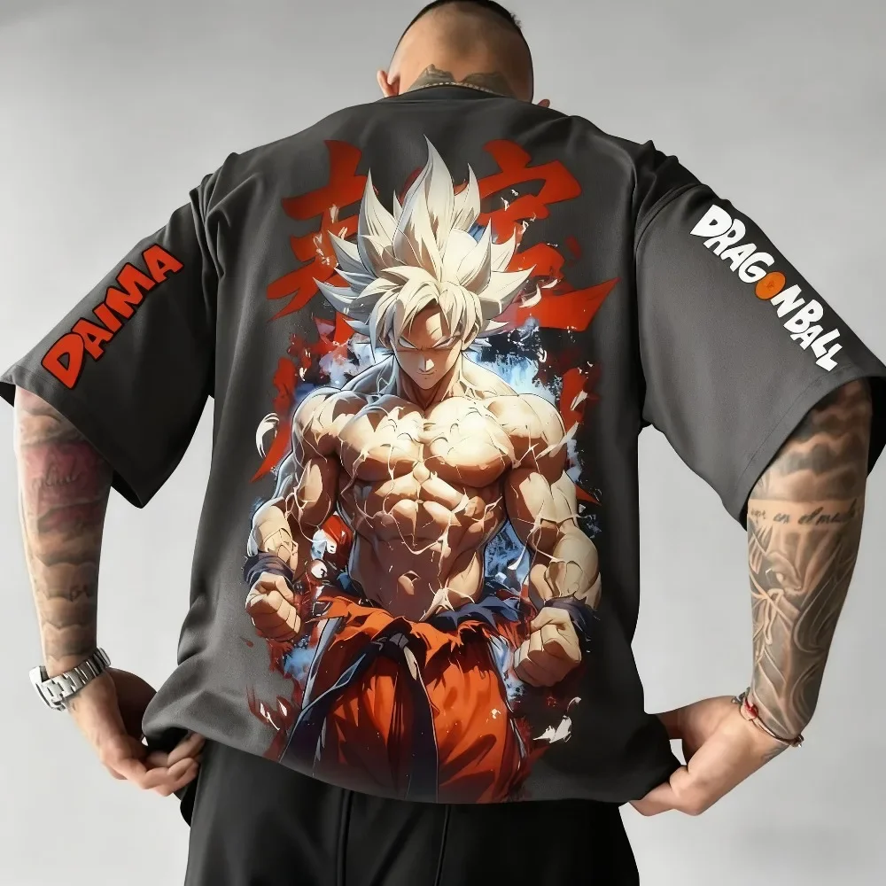 

Dragon Ball Anime Versatile T-shirt 2026 Summer Men's And Women's Street Loose Casual Children's Parent Child Clothing Top