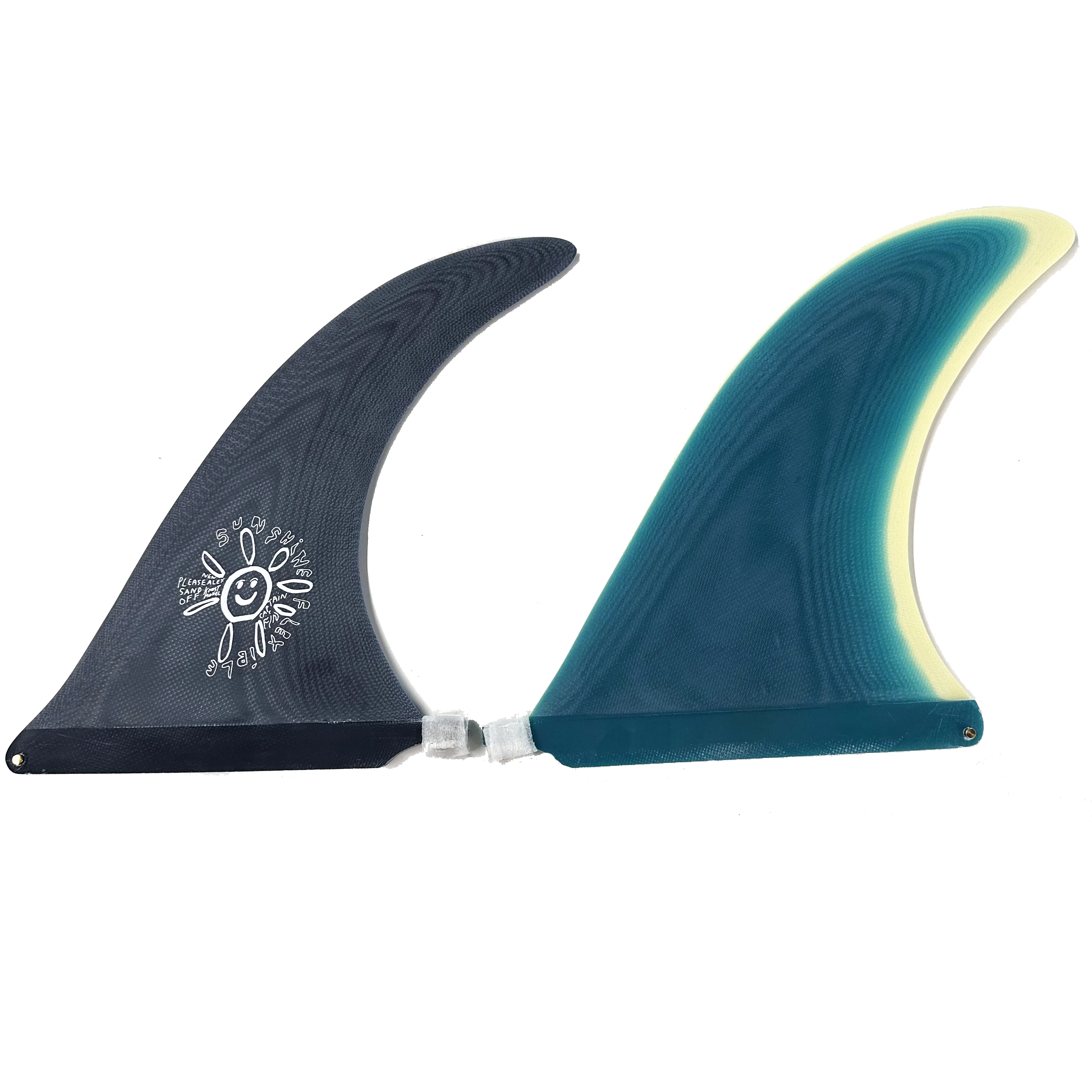 Precio al por mayor Aletas de fibra de vidrio sólidas duraderas para tabla de Paddle Surf SUP Center diseños personalizados tamaño 7,5 "/8"/9 "/10,5"