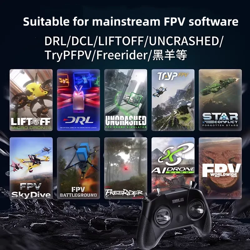 ตัวควบคุมการฝึกบิน S8 8 ช่องสัญญาณ รีโมทคอนโทรลจำลองการบินแบบ FPV เสียบใช้งานได้ทันที คันเร่งด้านซ้าย เหมาะสำหรับผู้เริ่มต้น