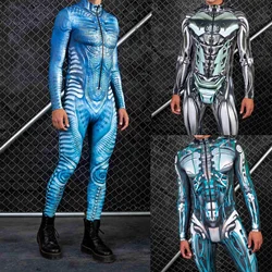 Men Adults Steampunk Bodysuits The Future Robot CyberPunk Jumpsuit Halloween Holiday Party Cosplay Costume Alien Rompers Zentai