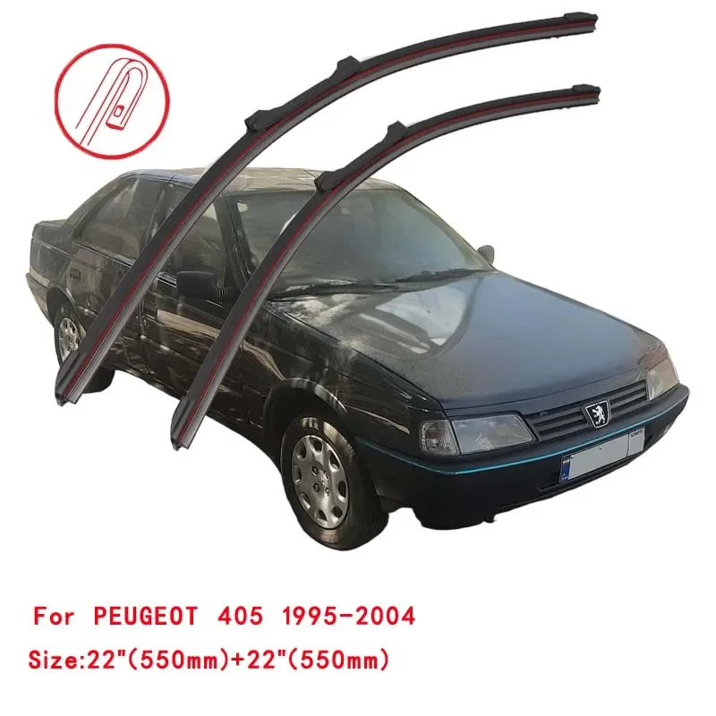 

For PEUGEOT 405 1995-2004 Car Windshield Wiper Blade Front Windscreen Brushes Washer Accessories Window Cleaning Replacement