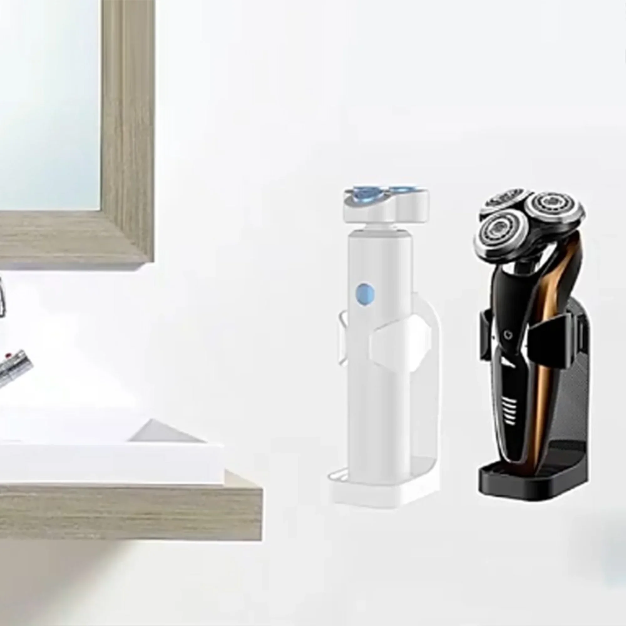 C9 Electric Toothbrush Holder Shaver Rack Bathroom Razor Storage Organizer Self-Adhesive Hook for Men Beauty Equipment