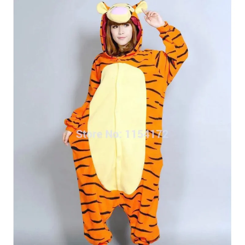 2025 New  Kigurumi 3d Dimensional Tiger Costume Pajamas Cartoon Animal Cosplay Pyjamas Adult Onesies Party Dress Halloween P ★ ★