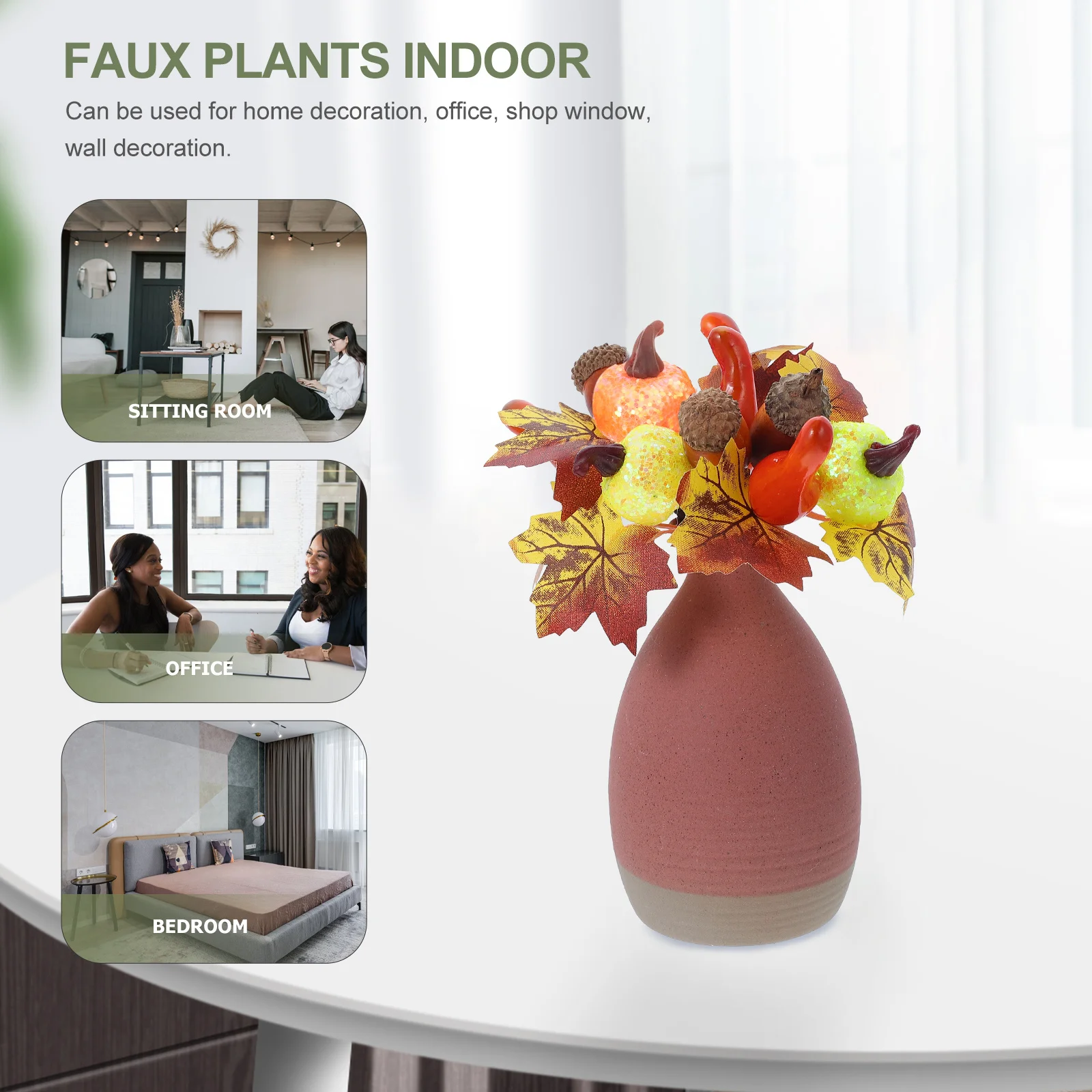 

10Pcs Pumpkin Maple Leaf Decor Realistic Autumn Decoration Fall Harvest Thanksgiving Ornament Home Celebration