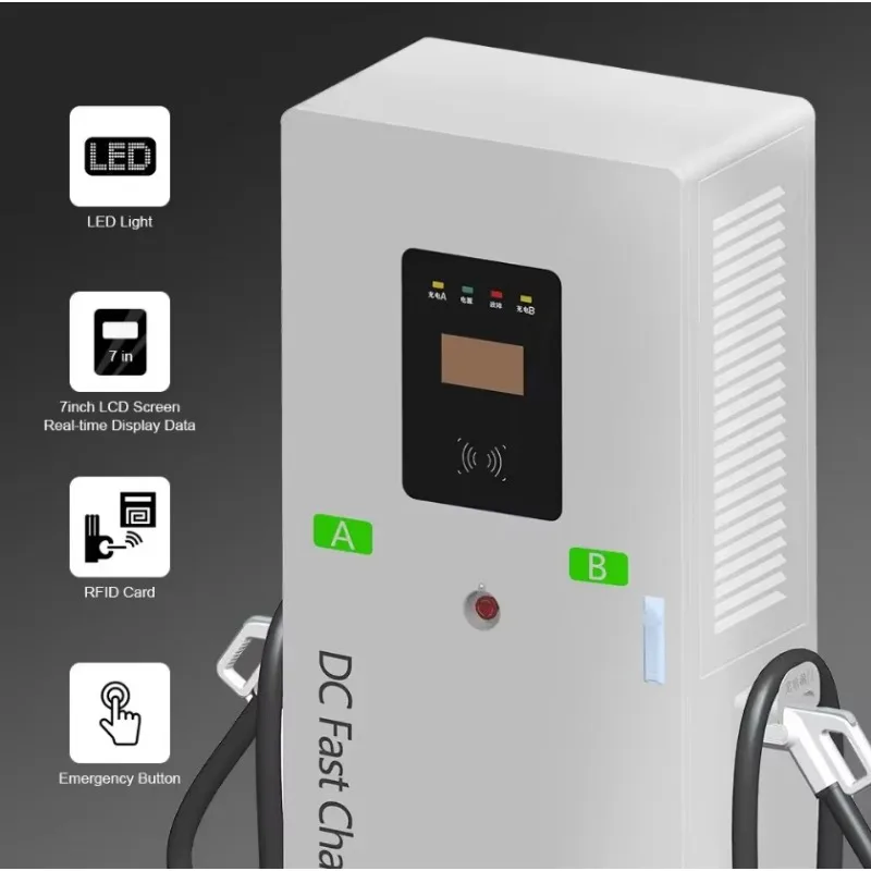 Customized Floor-to-ceiling Ultra-thin EV Charger Power Energy 200A Electric Vehicle DC 60kW Fast Charge Public Commercial Charg