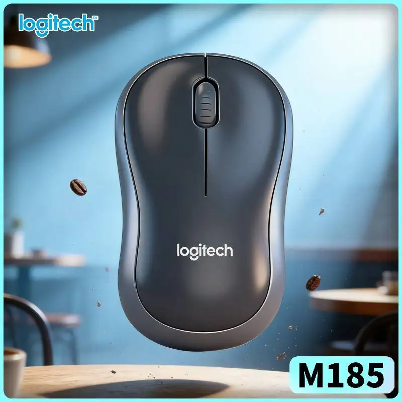 Logitech M185 Mouse-TravelBuddy Lightweight 10m Range 3 Buttons Easy Navigation 12-Month Battery On-the-Go Tool