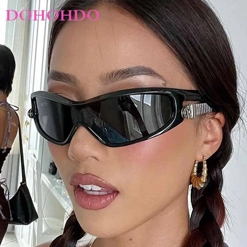 

New Fashion Steampunk One-Piece Sunglass Women Man Luxury Designer Eyewear Cycling Drive Windproof Goggles Unisex UV400 Lunette