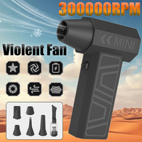 X3S Turbofan 300000RPM Violent Turbo Jet Fan with 5 Nozzles 53m/s Electric Air Duster Brushless Motor Dust Blower Vacuum Cleaner