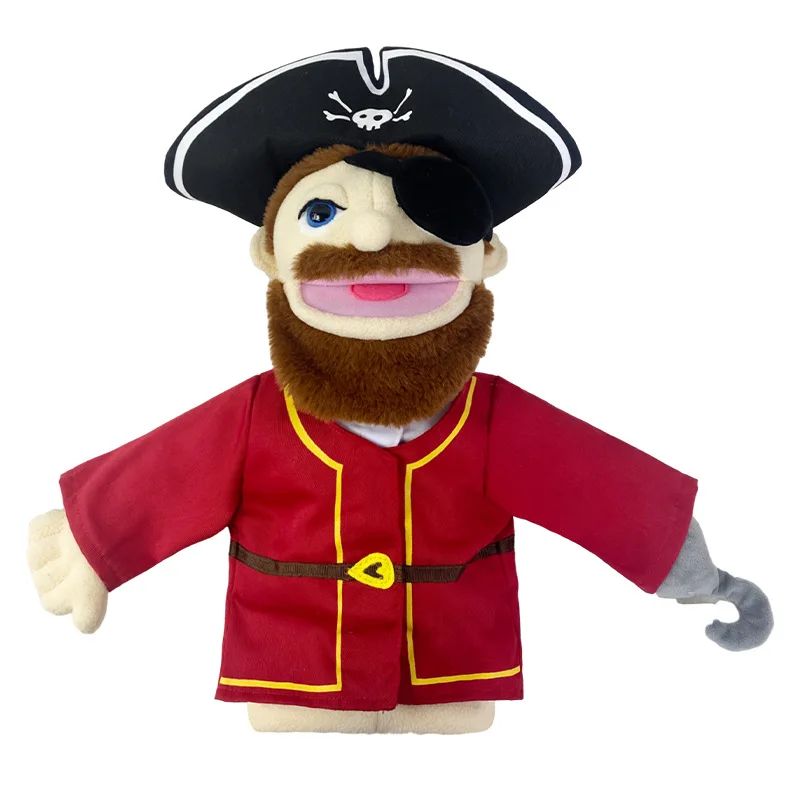 

Children Cartoon Professional Hand Puppet Plush Toy Pirate Mouth Move Stuffed Soft Gift