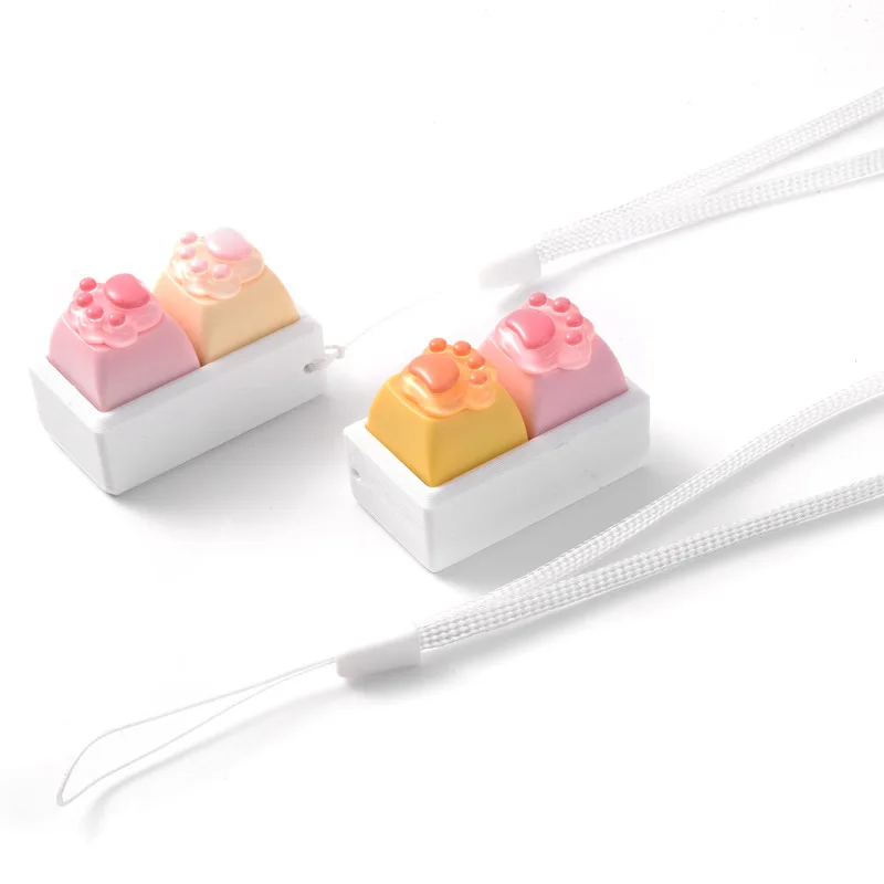 Sunken Button Cat's Claw Nine-key Keyboard New Special Keychain Small Pendant To Relieve Boredom