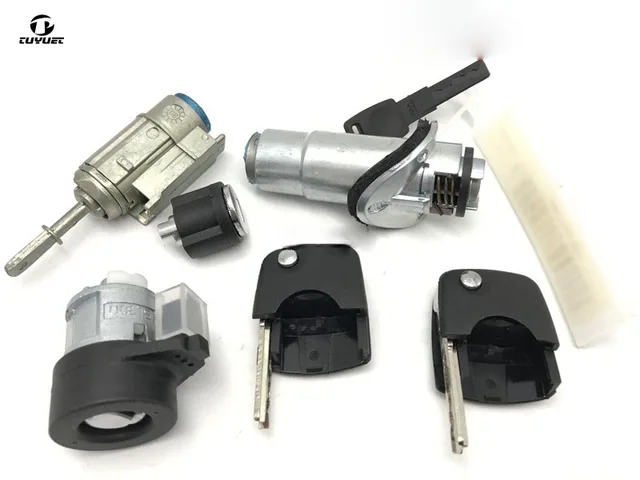 Pełny Cylinder zamka drzwi dla Audi 1999-2005 A6 C5 stacyjka zapłonowa Cylinder bagażnika