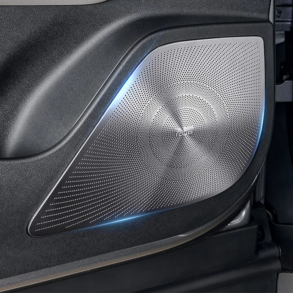 

4 шт. для BYD Atto 2 Yuan UP 2024 2025 Специальная крышка дверного звукового сигнала автомобиля Продукт для модификации интерьера Аудио крышка из нержавеющей стали