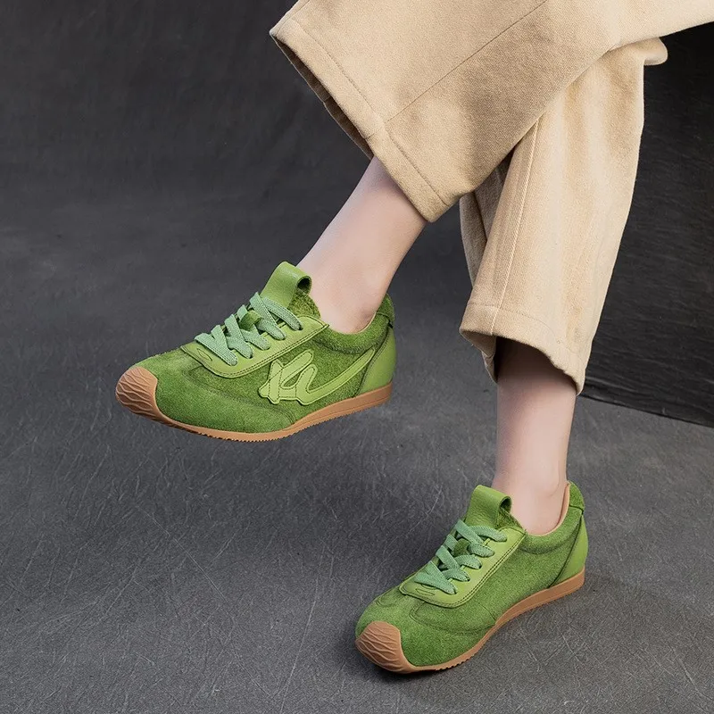 

GKTINOO/2020 летние новые кроссовки из натуральной кожи, повседневная спортивная обувь, удобные женские туфли на плоской подошве в стиле ретро на мягкой подошве