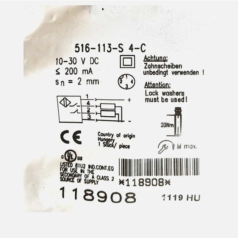 

516-113-S4-C Switch Sensor New High Quality One Year Warranty