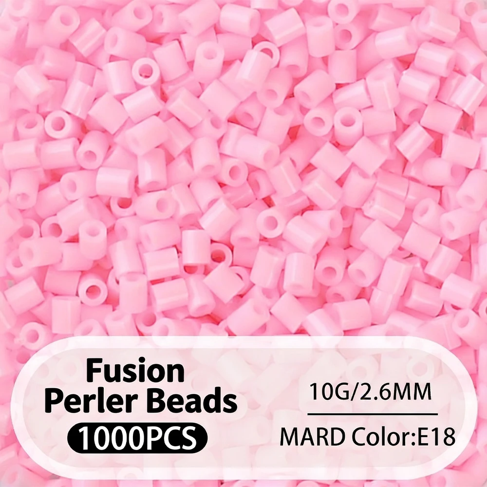 2.6mm Bulk Pink Color Series Perler Beads Refill Pack - 1000/5000pcs Fusible DIY Art Craft Fuse Beads for Mosaic Puzzle Kits