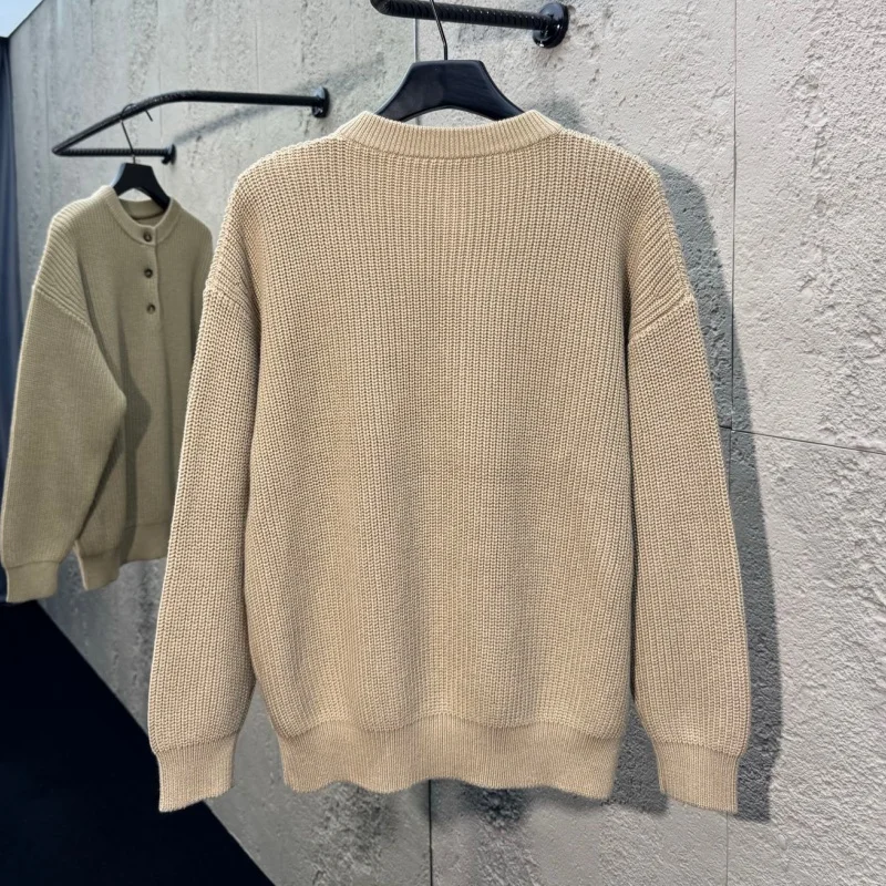 

New Season Men's Pure Cotton Round-neck Knitted Delicate and Soft Comfortable Casual and Breathable Sweater