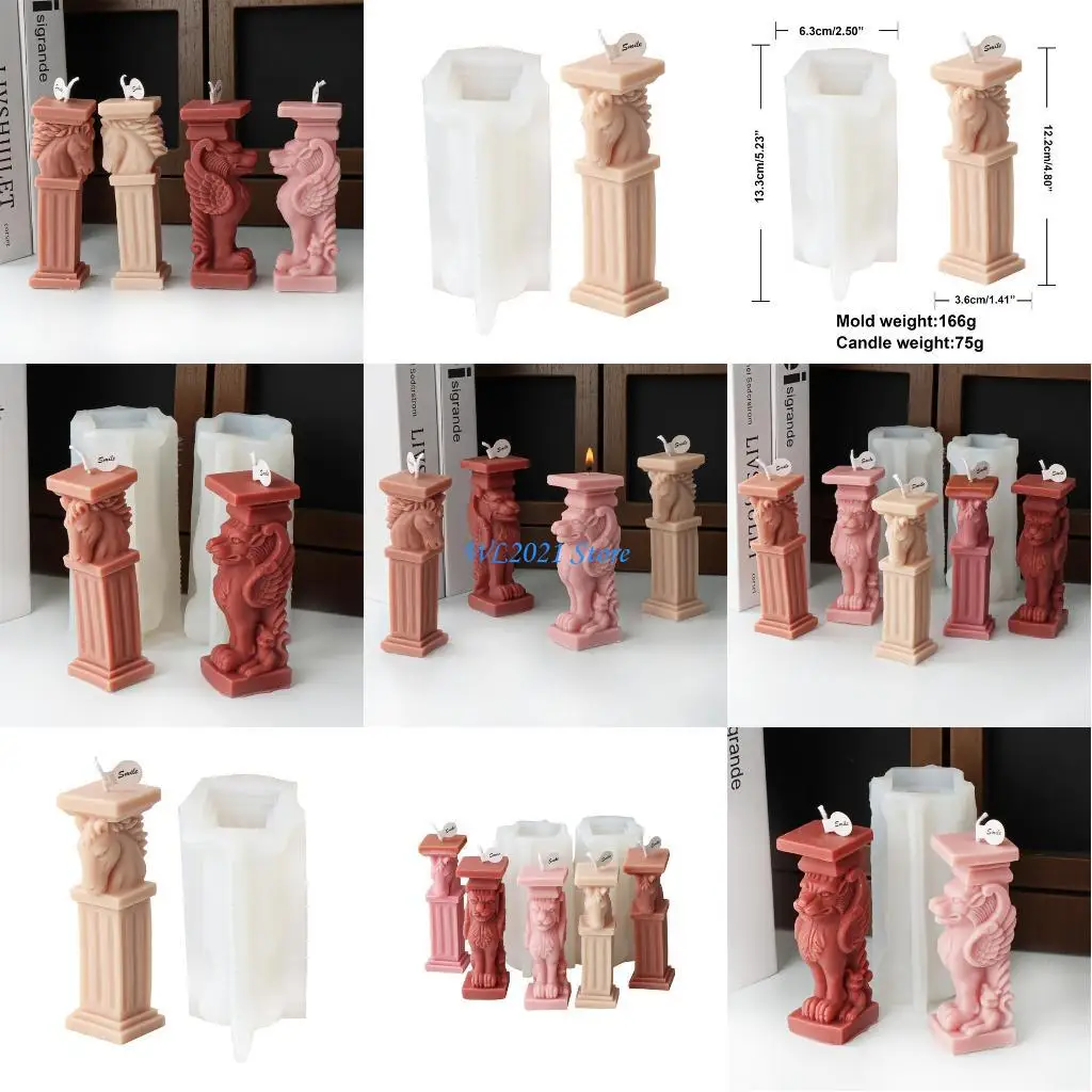 

G5GC Beautiful 3DColumn Shaped Resin Mould Unique Silicone Mold for Column