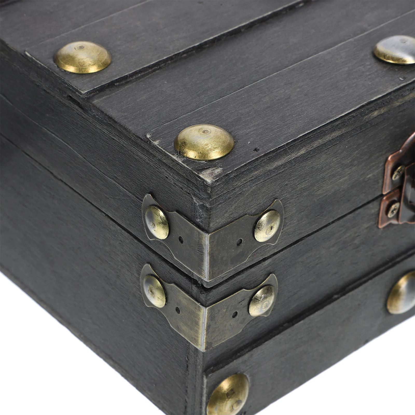 

Pirate Treasure Chest Jewelry Box Storage Boxes Organizer Vintage Style Small Wood Trinket Mini
