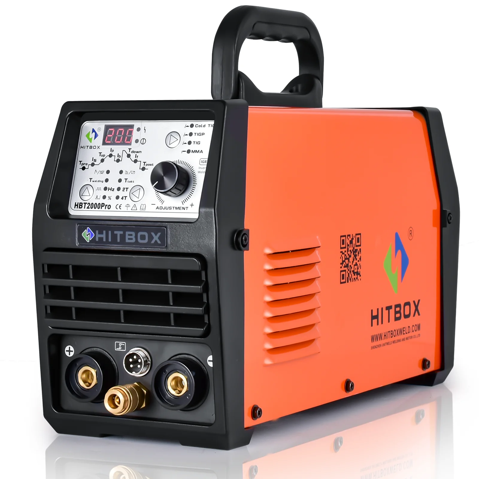 HITBOX TIG Welding Machine HF Cold TIG MMA ARC Stick Welder With Pulse HBT2000P 200A 1-900ms IGBT Inverter 2T 4T Soldador