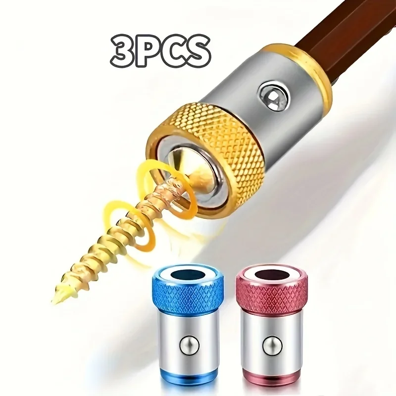 Magnetic Screw Ring Bit Magnetizer Ring Metal Magnetizer Screw, Removable For 1/4 Inch/6.35mm Hex Screwdriver And Power Bits image 3