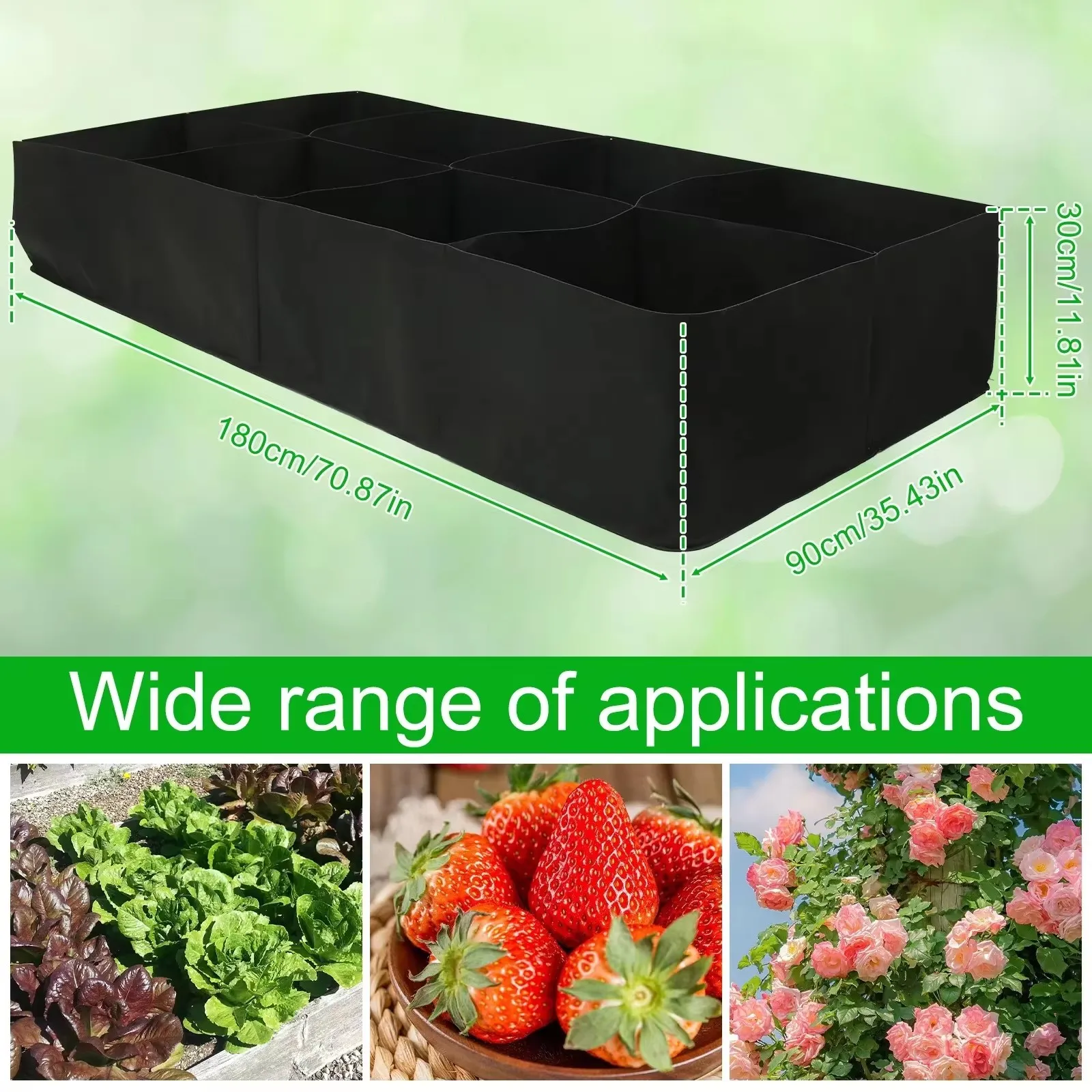 Garden Raised Planting Bed 4/8 Grids Vegetable Planting Bag Reusable Square Large Capacity Garden Potato Planters Container