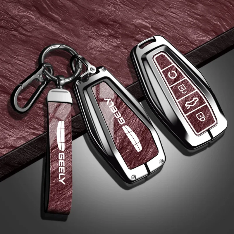 

Zinc alloy car key cover suitable for Geely Coolray 2024 X6 Emgrand Global Hawk GX7 car remote control key protection cover