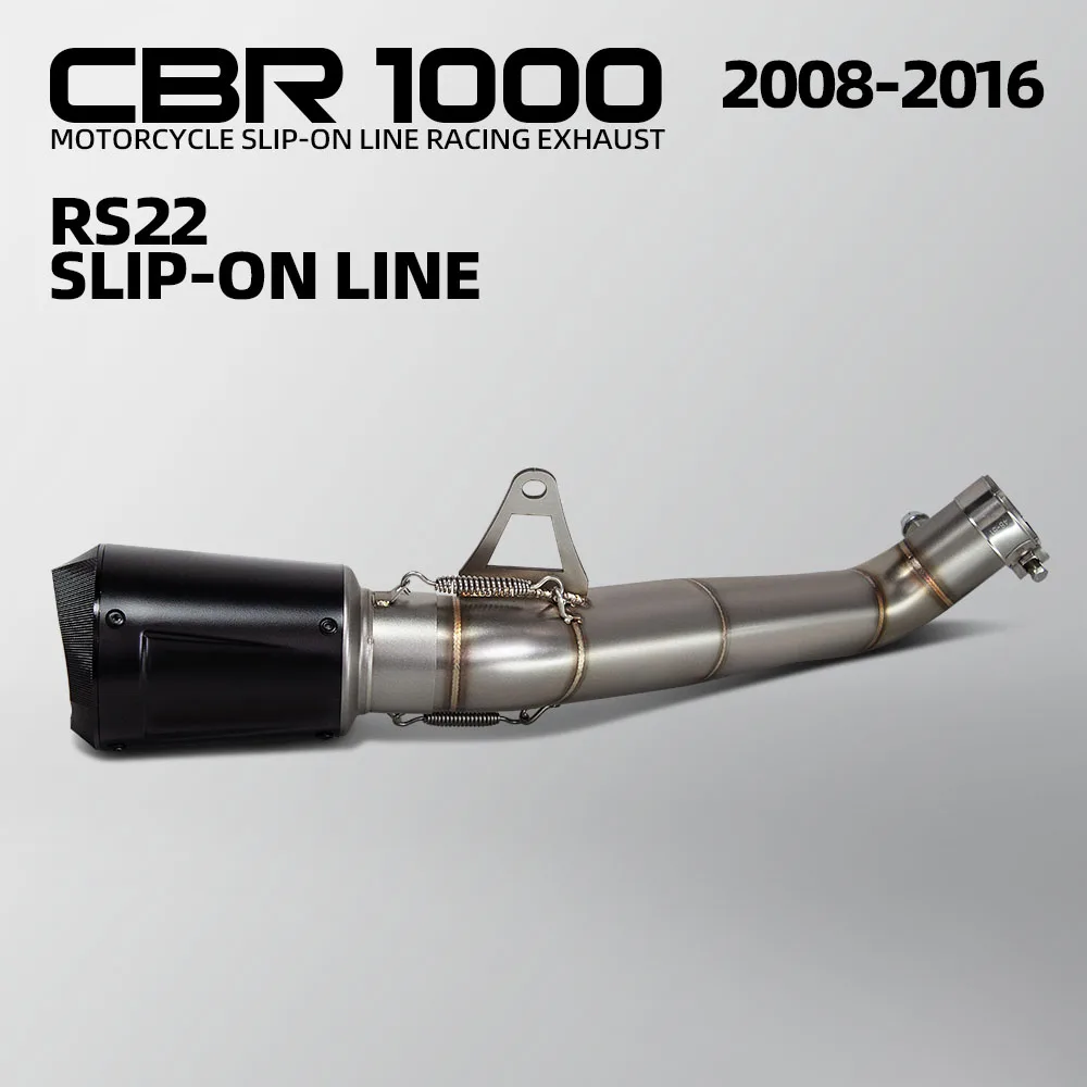 

CBR1000RR exhaust Slip on Line RS22 Muffler For Honda CBR1000RR CBR1000 RR 2008-2016 Motobike exhaust mid pipe moto accessories