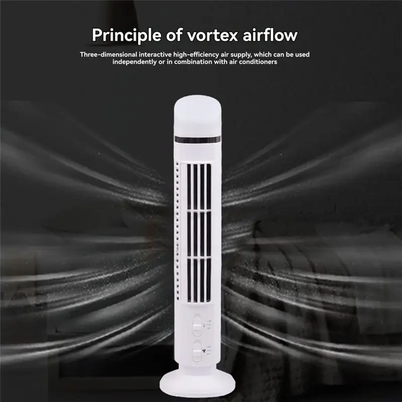 M04K LED Tower Fan 2 Gear Speed Stand Up Tower Fan Portable Electric Floor Fan For Living Room Bedroom Black