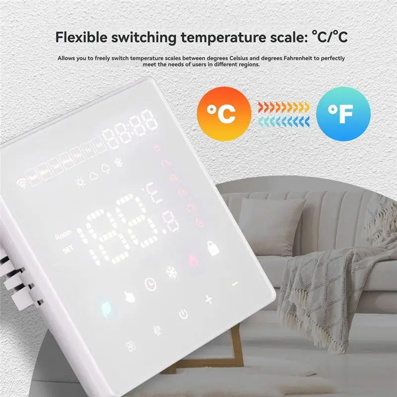 A29F-Tuya Wifi Thermostat Smart Electric Floor Heating Temperature Controller Switch Support APP Remote Alexa Voice Control