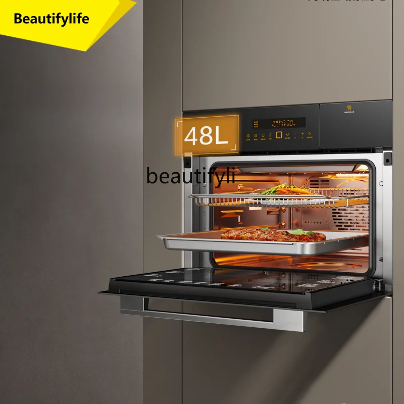 

A61 Steaming, Baking, Frying, All-in-One E3 Embedded Oven Steam Box Household Steam Baking Oven