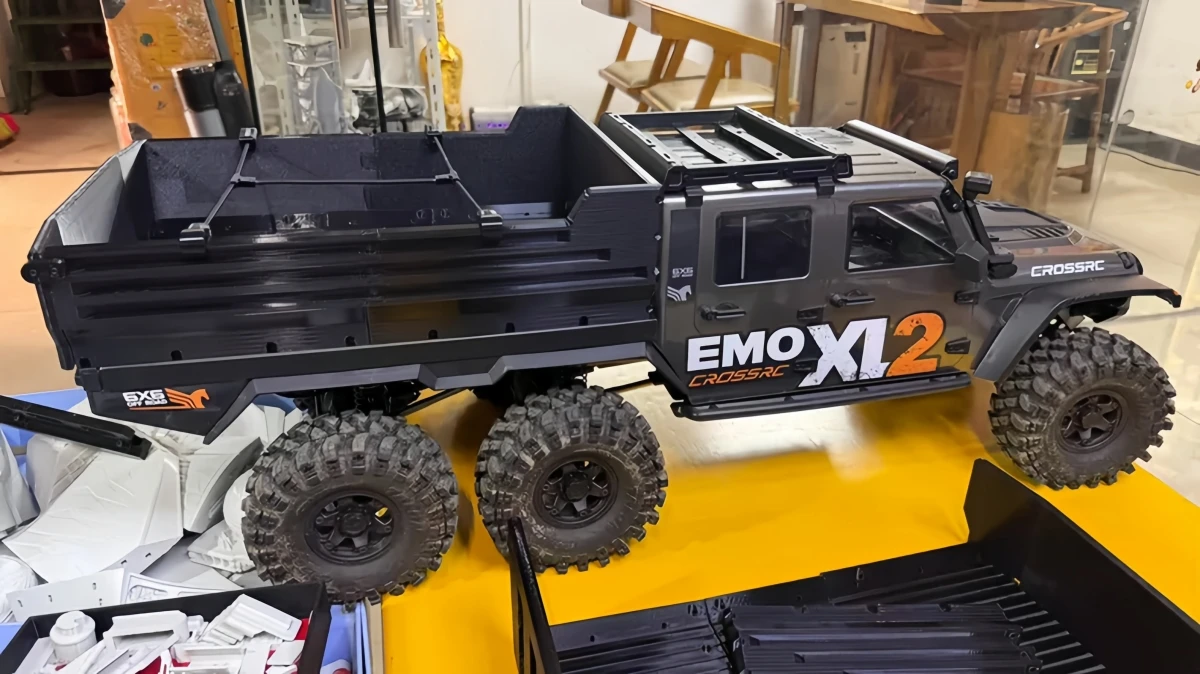 3D Printed Extended Cargo Bed for Crossrc EMO XL2 6X6 Wild Horse RC Crawler