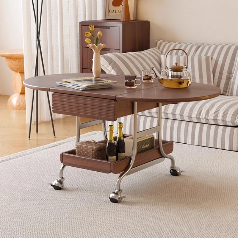 

Coffee table solid wood folding living room household small apartment