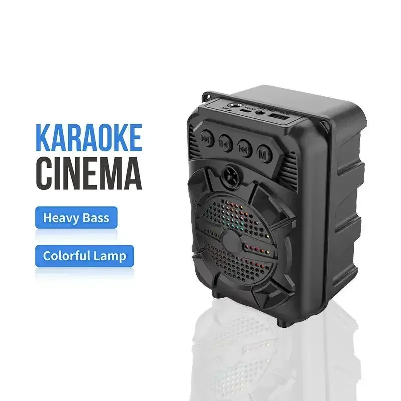 LDE Portable Wireless Sound Box Rechargeable with USB TF Card Radio Player Wireless Bluetooth Speaker for Party BBQ Home Travel