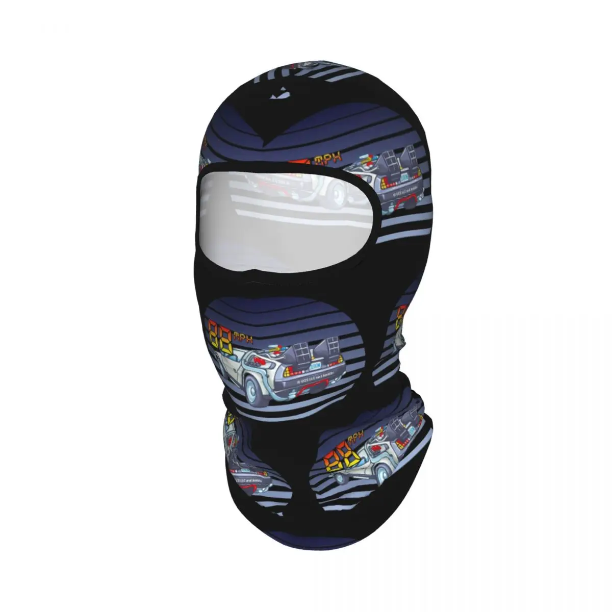 DeLorean Back To The Future Breathable Thin Balaclava Full Face Mask Sun Protection Neck Gaiter For Motorcycle Fishing Outdoor