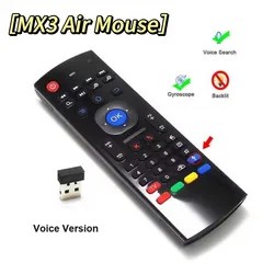 MX3 Backlit Air Mouse Smart Voice Remote Control 2.4G RF Wireless With Keyboard For H96 MAX Smart Home Android TV Box Controller