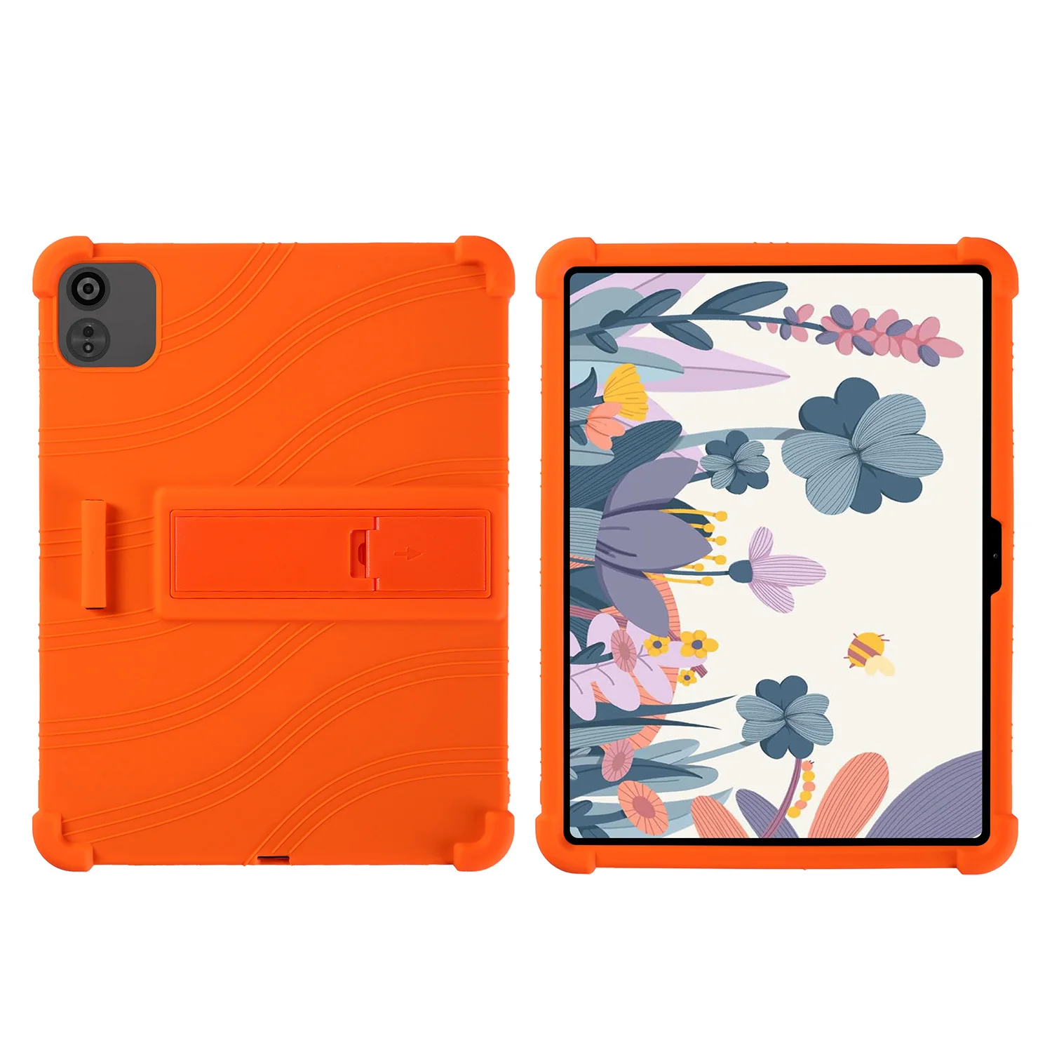 For HUION 12.7 Inch Android 14 Tablet Funda with 4 Shockproof Airbags Safety Soft Silicon Stand Protective Shell