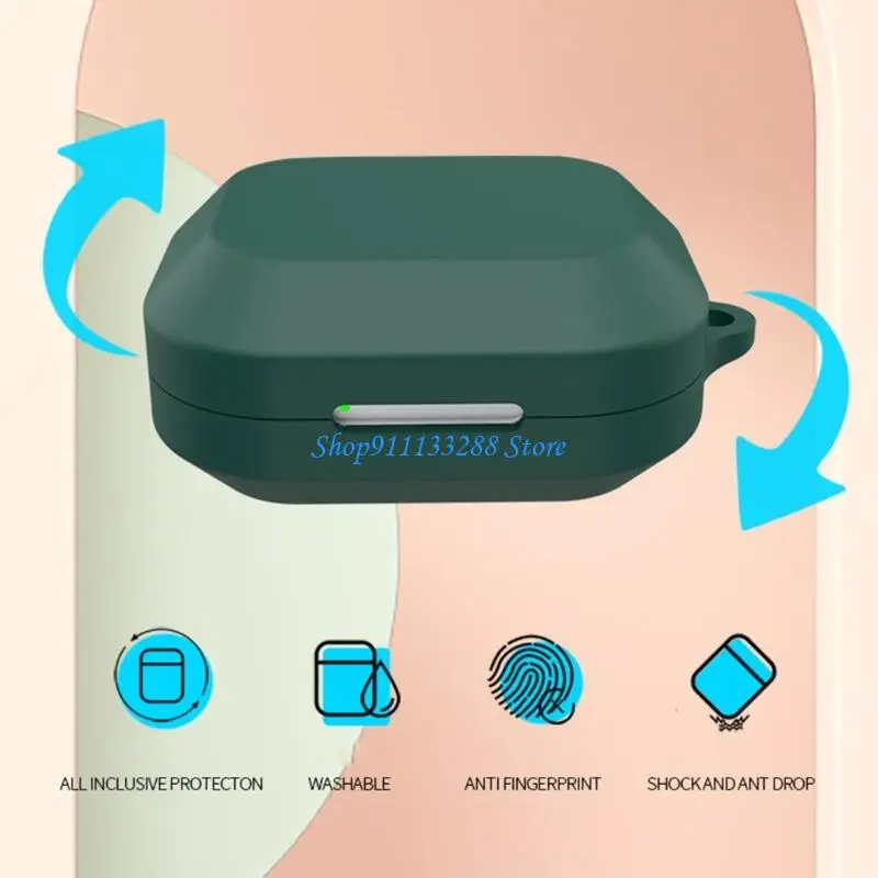 G88D Travel Carry Charging Case Cover, Silicone Earbud Sleeve with Front Light Window for Pocket Storage and Desk Use