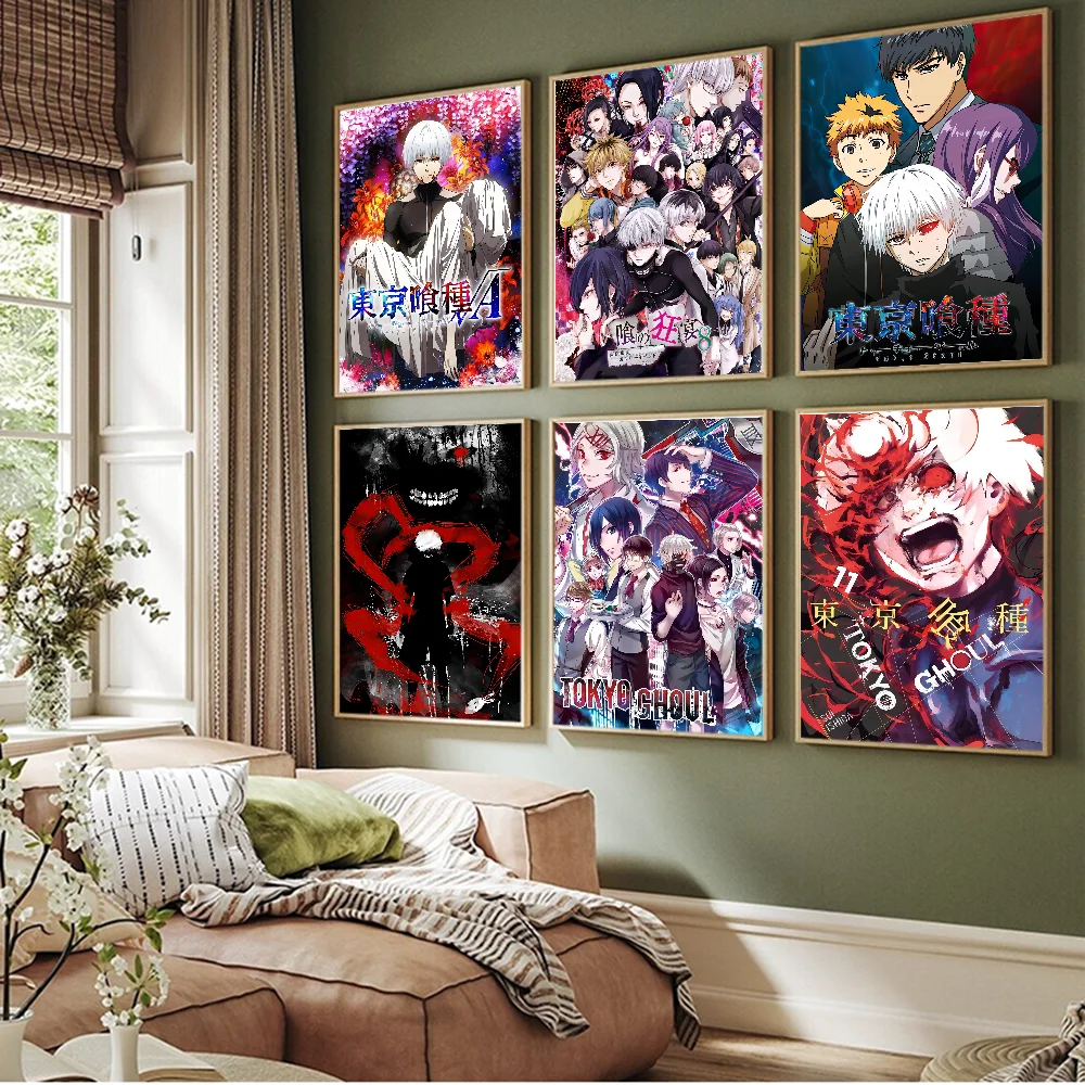 Japan Anime Tokyo Ghoul DIY Sticky Poster Whitepaper Prints Posters Artwork Nordic Home Decor