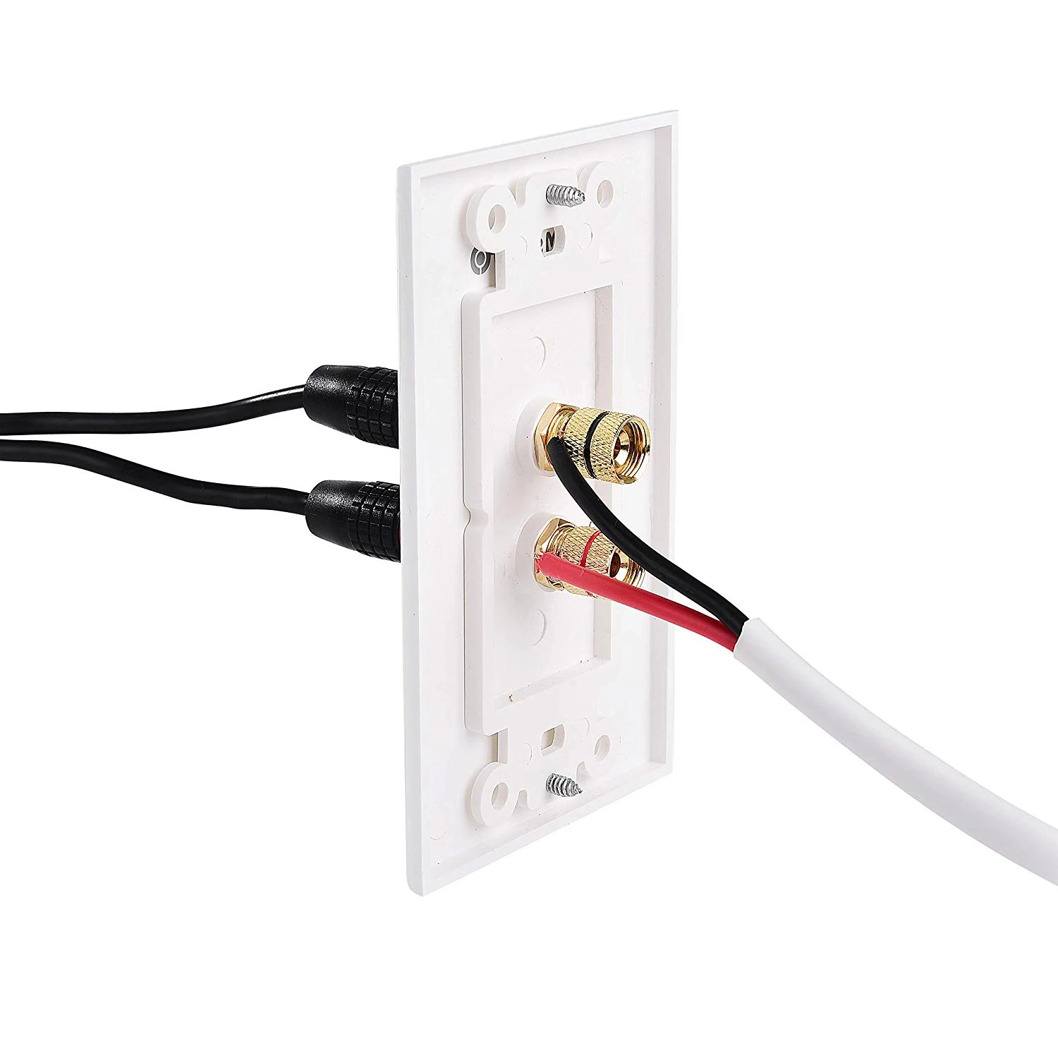 

2 Posts Speaker Wall Plate Home Theater Wall Plate Audio Panel For 1 Speakers CNIM Hot