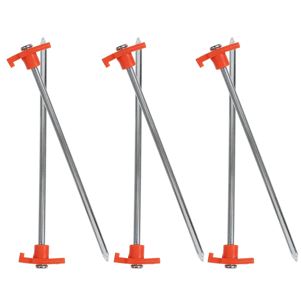 6 Pcs Beach Tent Stakes Spikes Camping for Outdoor Metal Ground Artificial Tarpaulin Gardening
