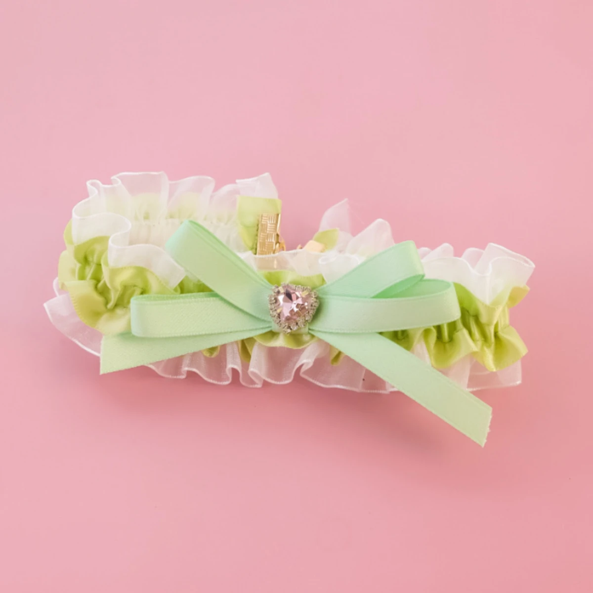 Роскошный кружевной ошейник со стразами и подвеской в форме сердца - милый цветочный бант, регулируемый для кошек и маленьких собак.