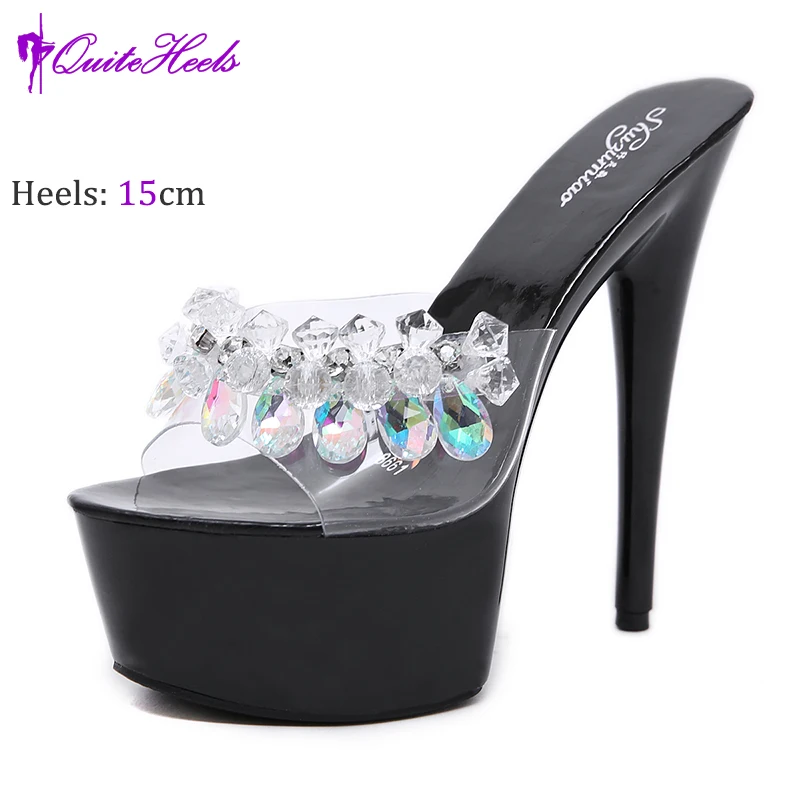 

Summer fashion artificial diamond inlaid women's platform heels sexy pole dancing stripper shoes Cool casual outing shoes