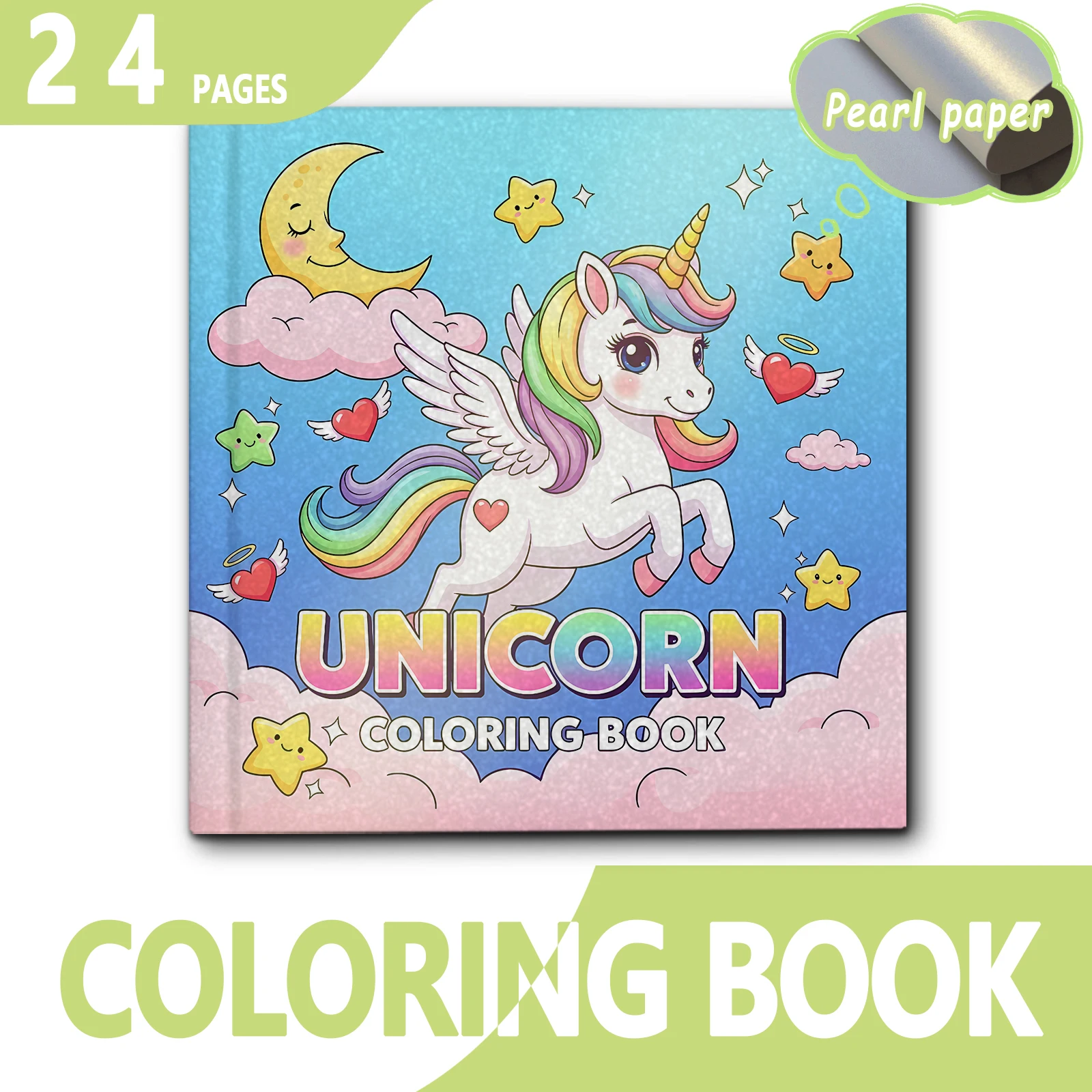 24 Pages Magical Unicorns Coloring Book for Adult | Colouring Book, Drawing Supplies for Christmas, Thanksgiving
