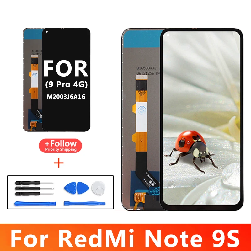 

Original 6.53 Inch Mobile Phone Lcds Display for XiaoMi RedMi Note 9S 4G LCD for XiaoMi RedMi M2003J6A1G 4G LCD Screen Display