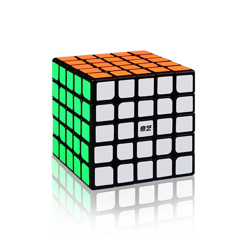 QiYi-Cube magique anti-stress sans autocollant pour enfants, jouets de vitesse professionnels, cadeaux, Qizheng S, 5x5x5